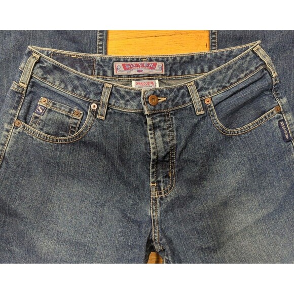 VINTAGE Silver Jeans Women's 33/30 Low Rise Flared Canada Made Y2K Rare EUC - Picture 5 of 10